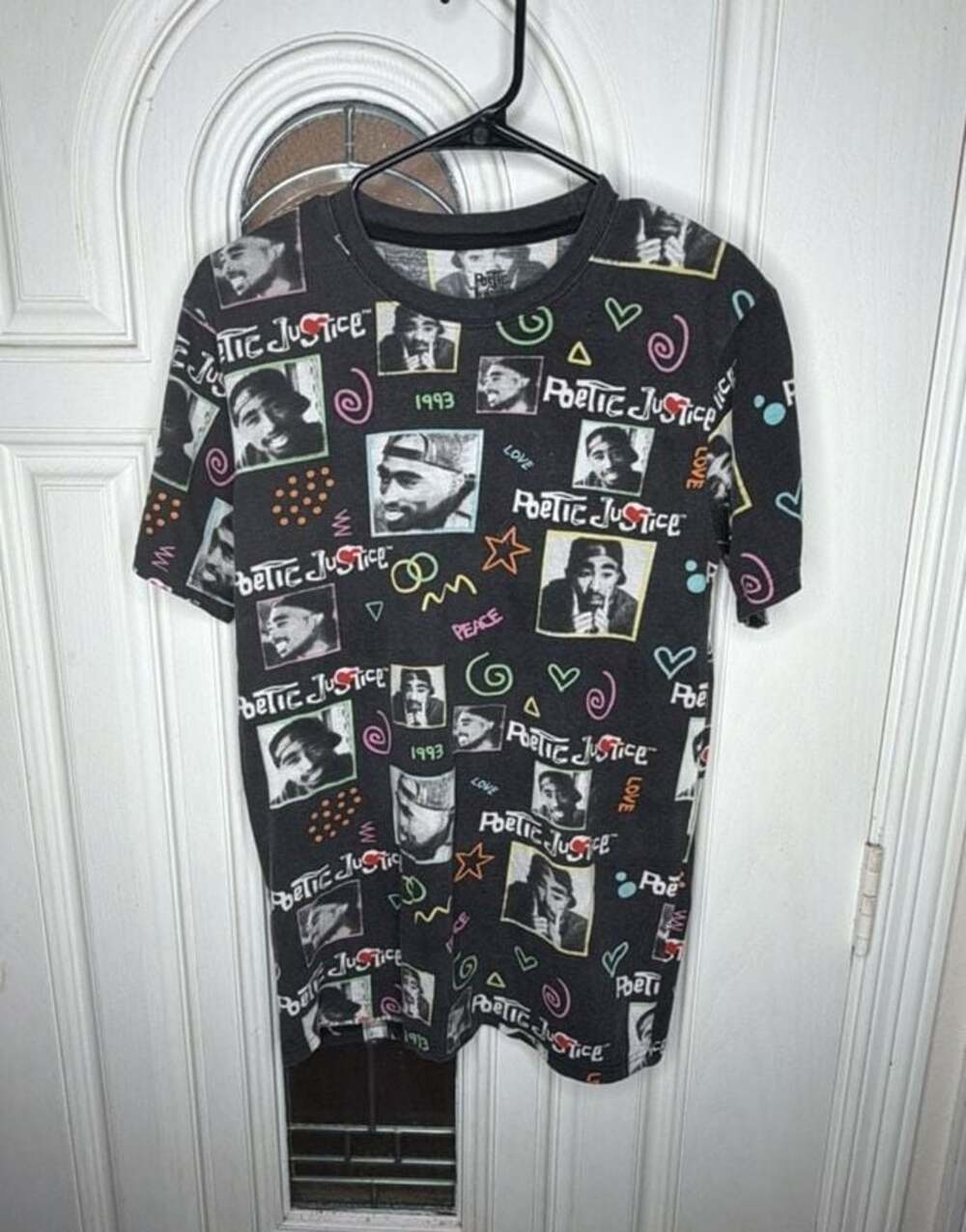 Poetic Justice Tupac Shakur All-Over Print Graphic T-Shirt